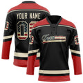 Personalized Brown & Red Solid Colour Hockey Jersey