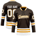 Personalized Brown & White Solid Colour Hockey Jersey