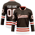 Personalized Brown & White Solid Colour Hockey Jersey