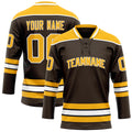 Personalized Brown & Gold Solid Colour Hockey Jersey