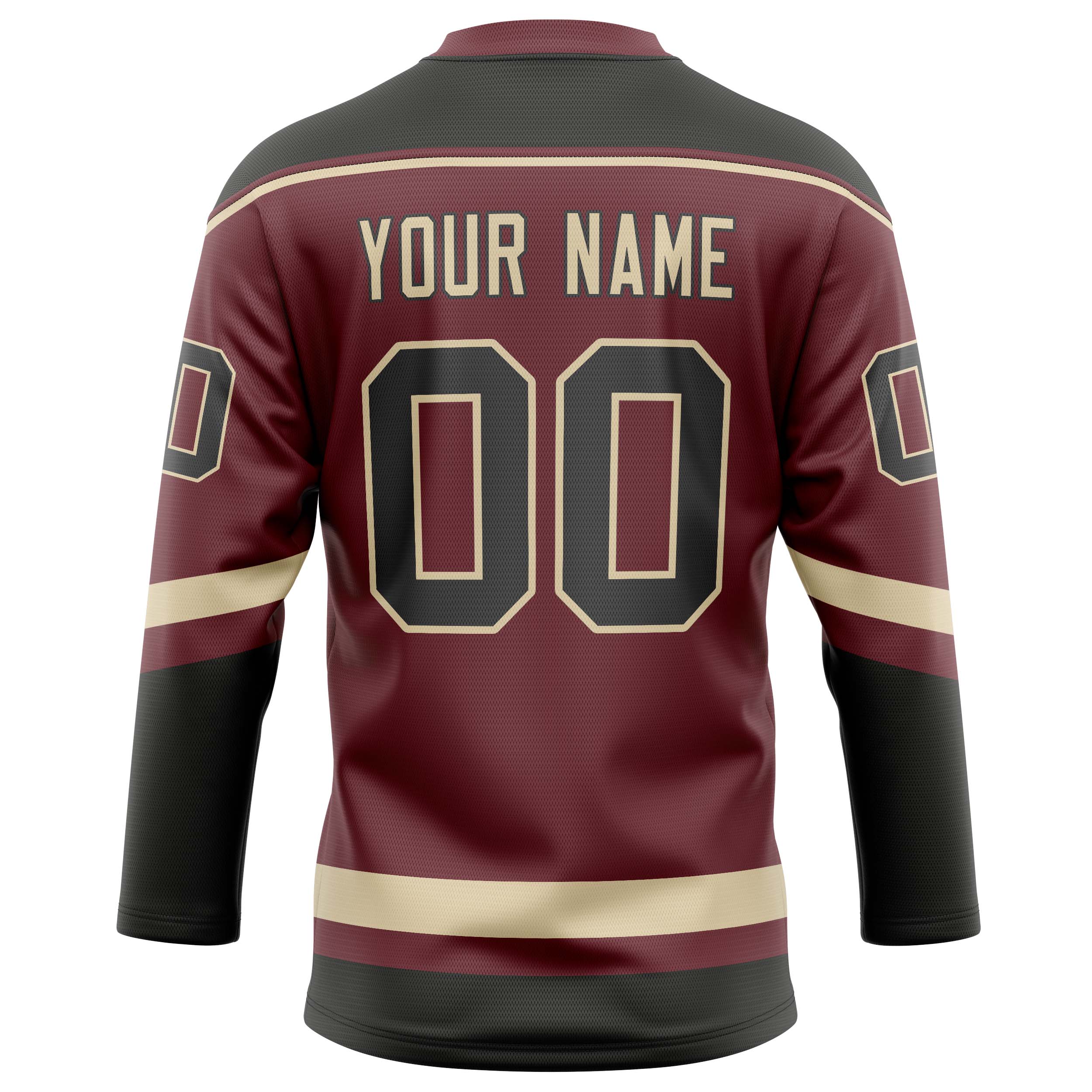 Personalized Brown & Black Solid Colour Hockey Jersey