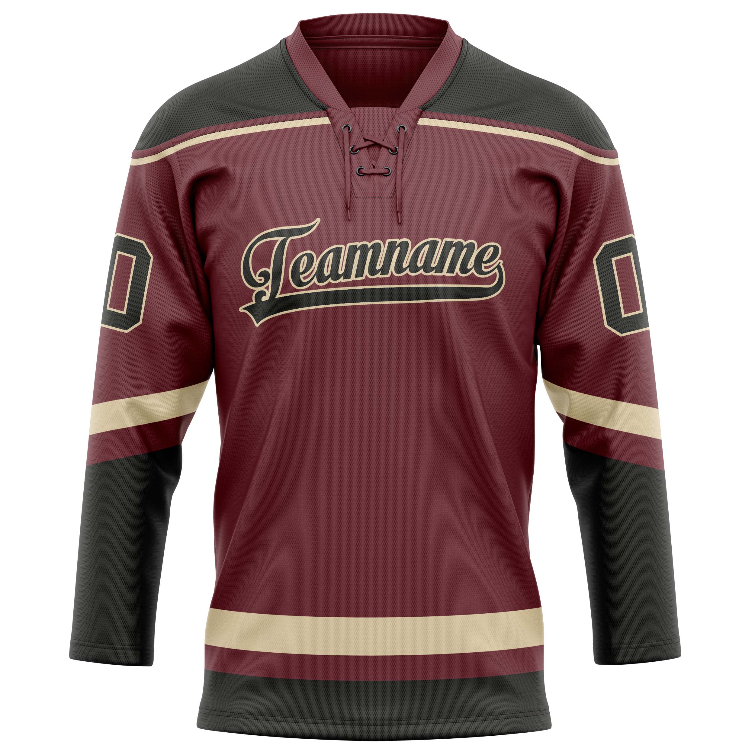 Personalized Brown & Black Solid Colour Hockey Jersey