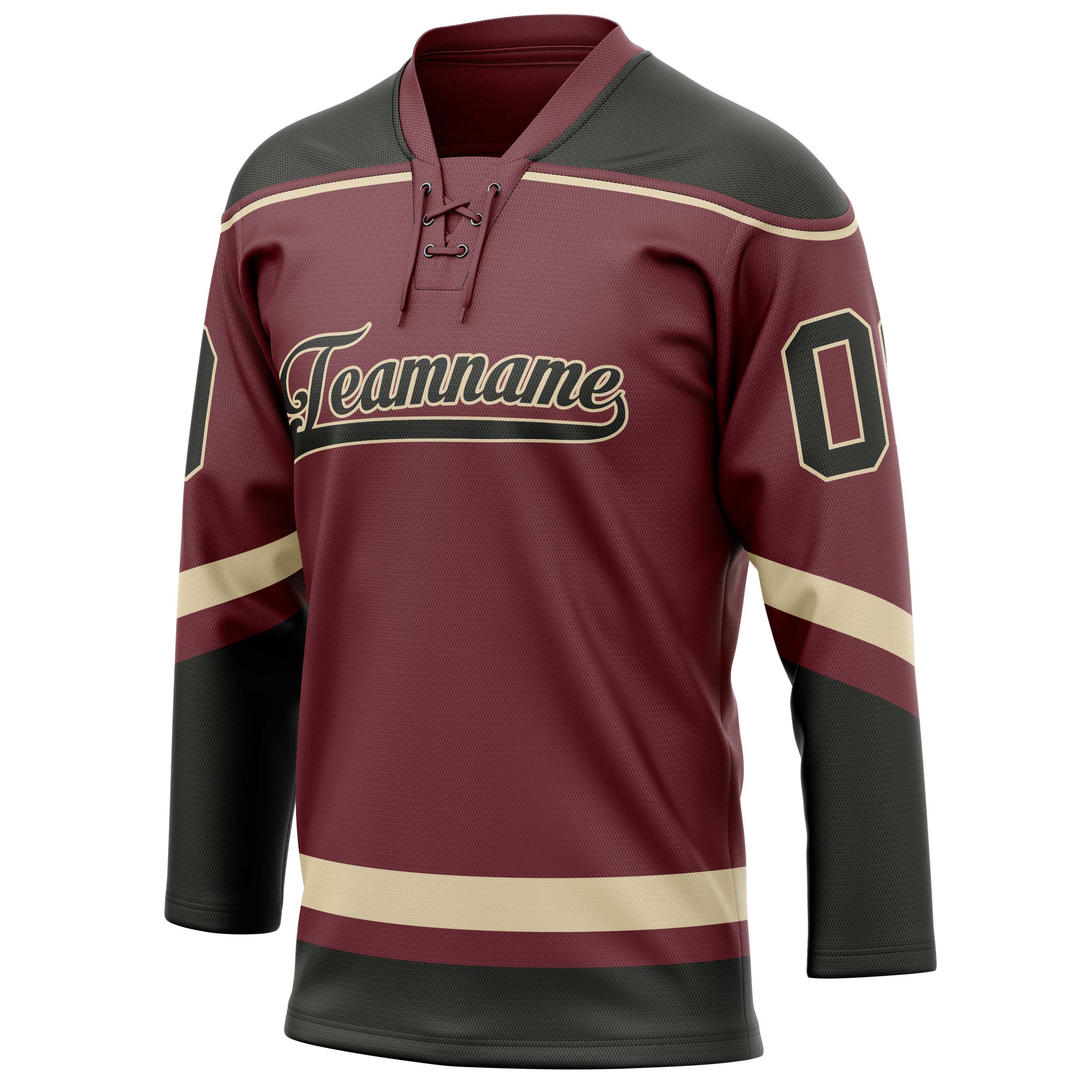 Personalized Brown & Black Solid Colour Hockey Jersey