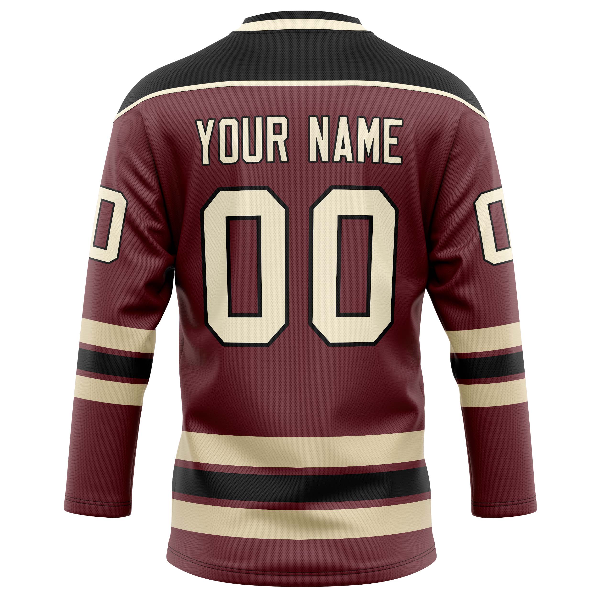 Personalized Brown & Black Solid Colour Hockey Jersey