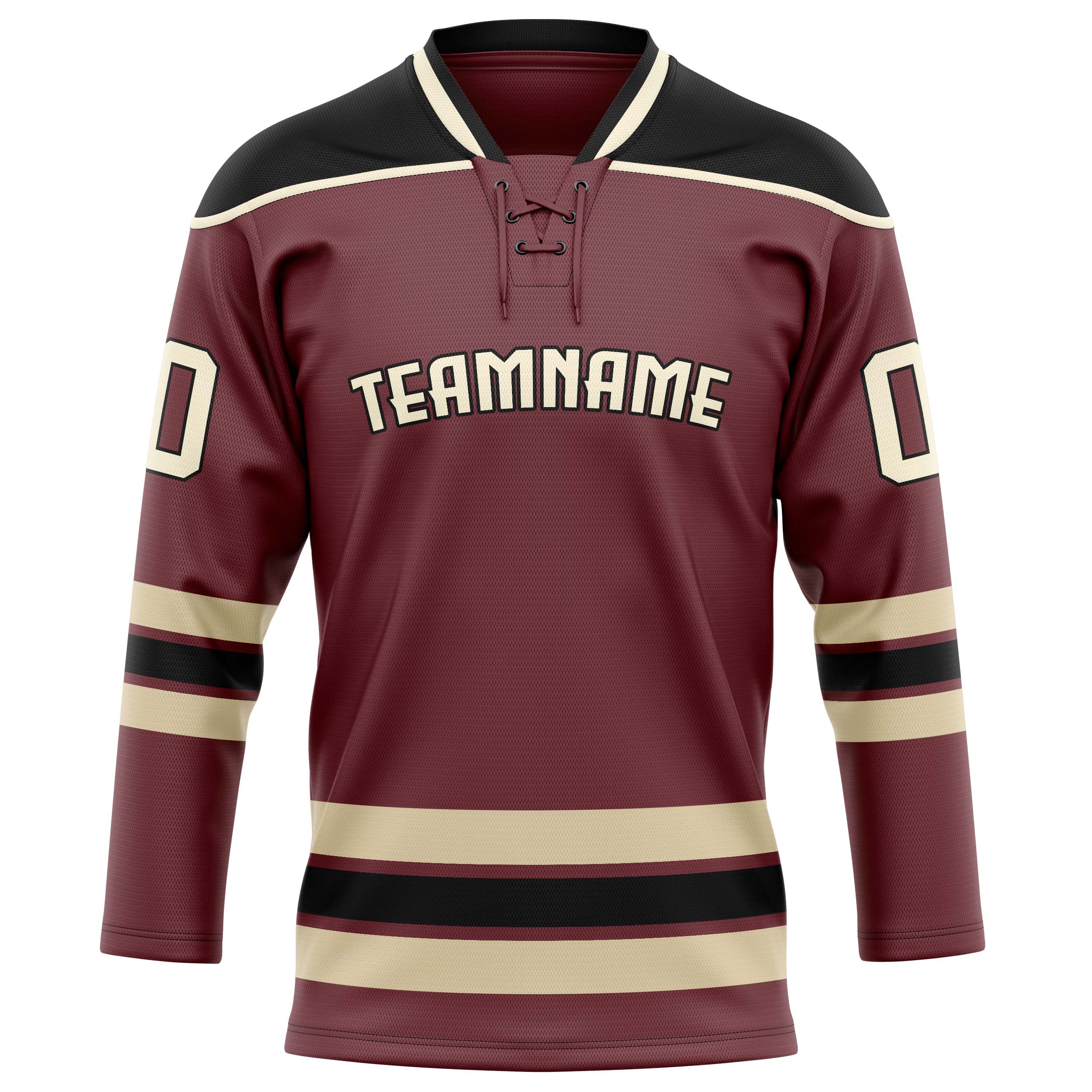 Personalized Brown & Black Solid Colour Hockey Jersey