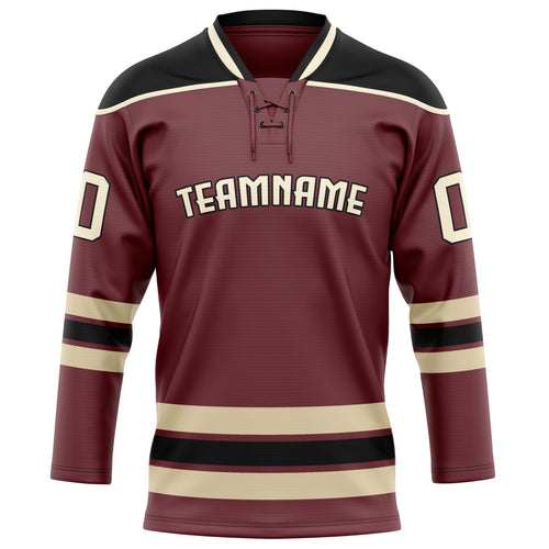 Personalized Brown & Black Solid Colour Hockey Jersey