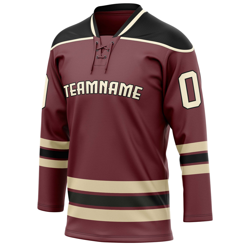 Personalized Brown & Black Solid Colour Hockey Jersey