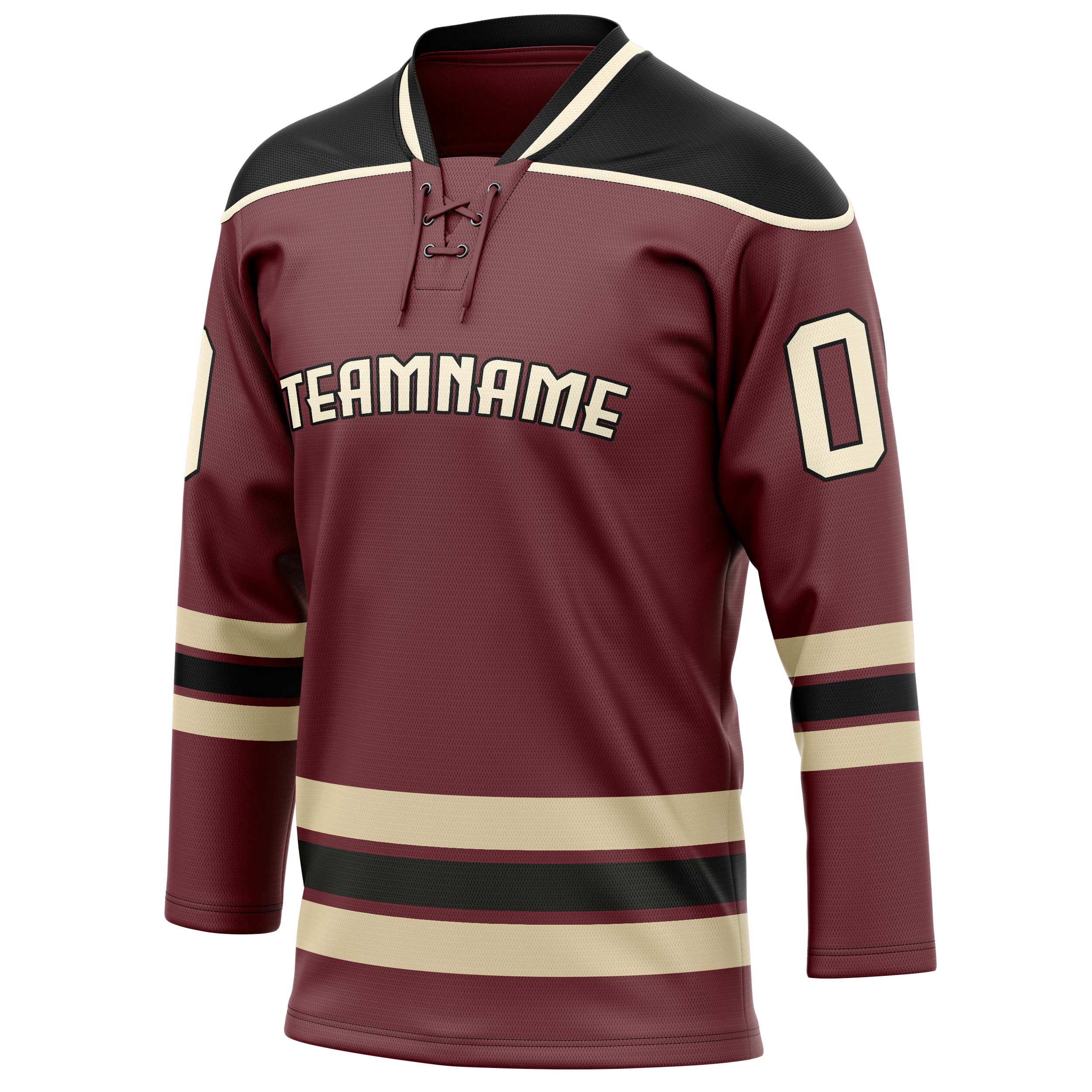 Personalized Brown & Black Solid Colour Hockey Jersey