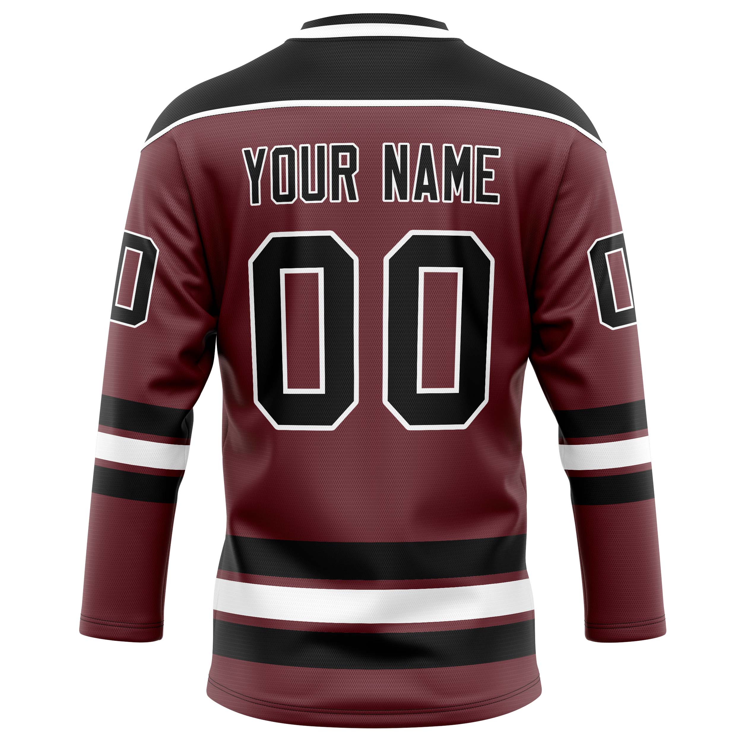 Personalized Brown & Black Solid Colour Hockey Jersey