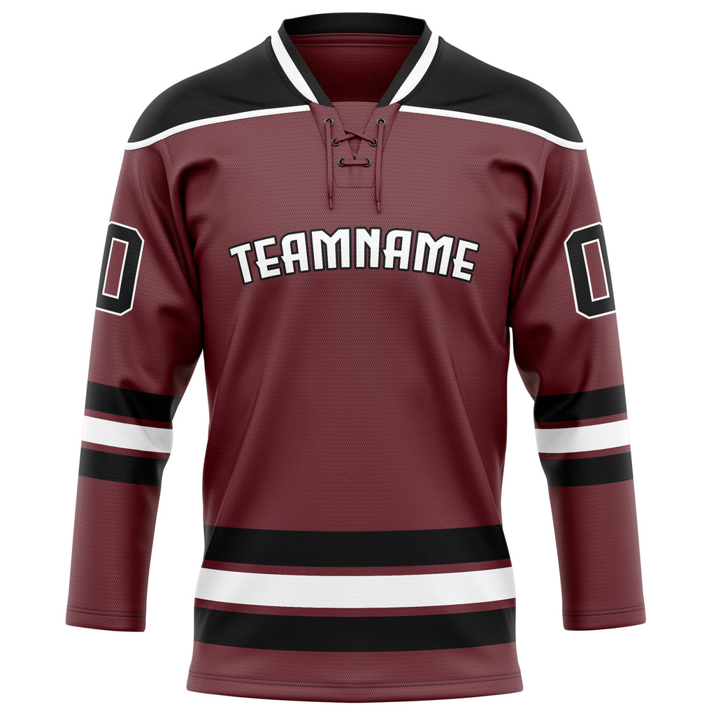 Personalized Brown & Black Solid Colour Hockey Jersey