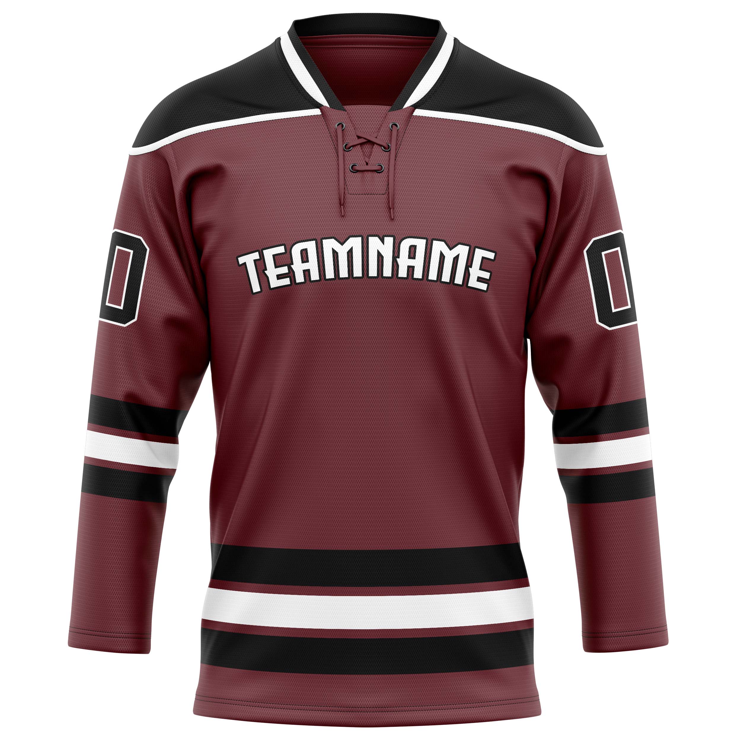 Personalized Brown & Black Solid Colour Hockey Jersey