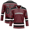 Personalized Brown & Black Solid Colour Hockey Jersey