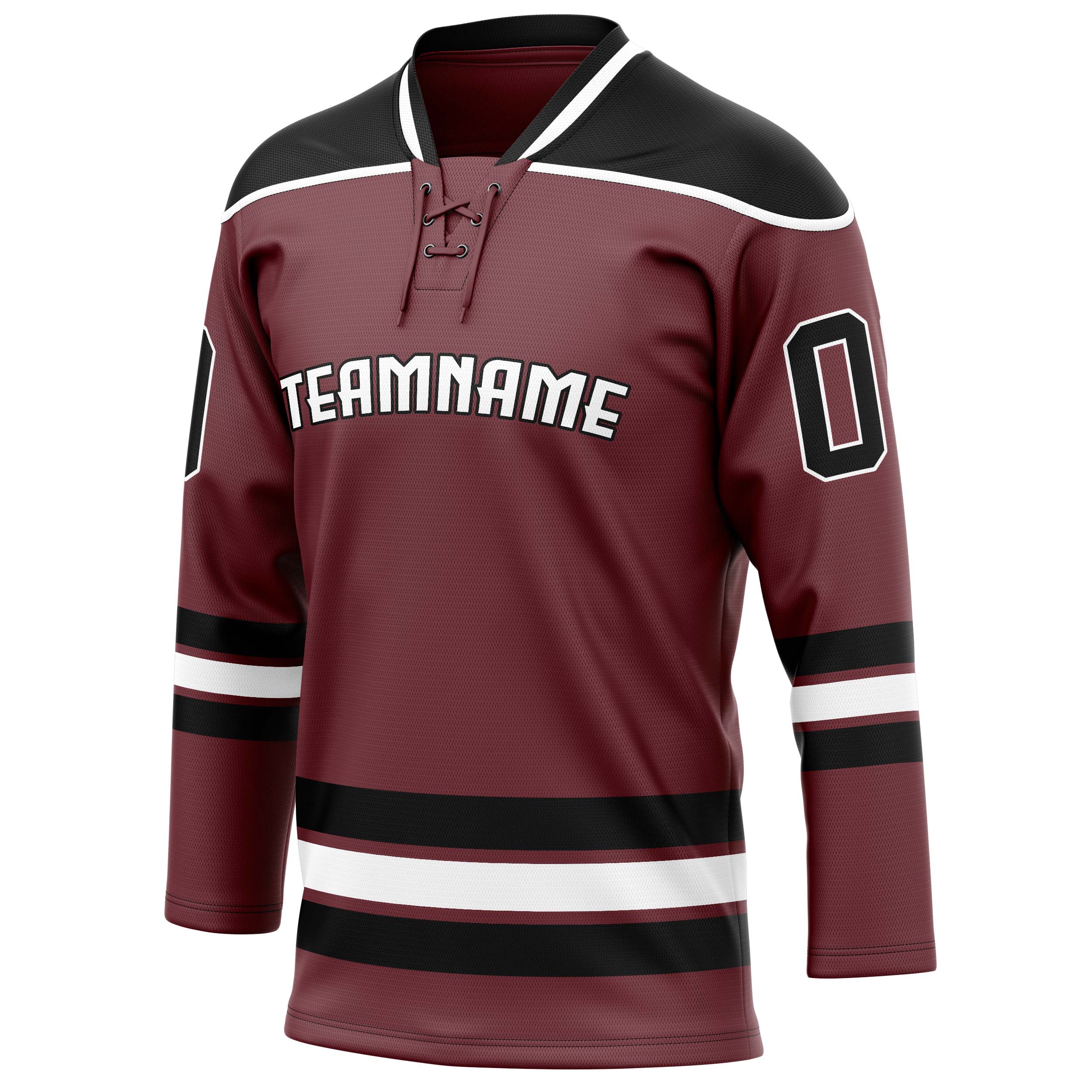 Personalized Brown & Black Solid Colour Hockey Jersey