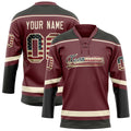 Personalized Brown & Cream Solid Colour Hockey Jersey