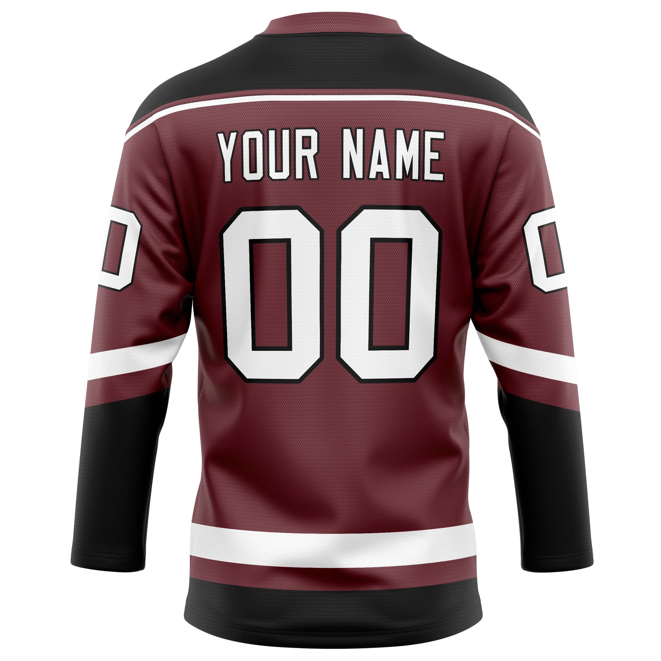 Personalized Brown & White Solid Colour Hockey Jersey