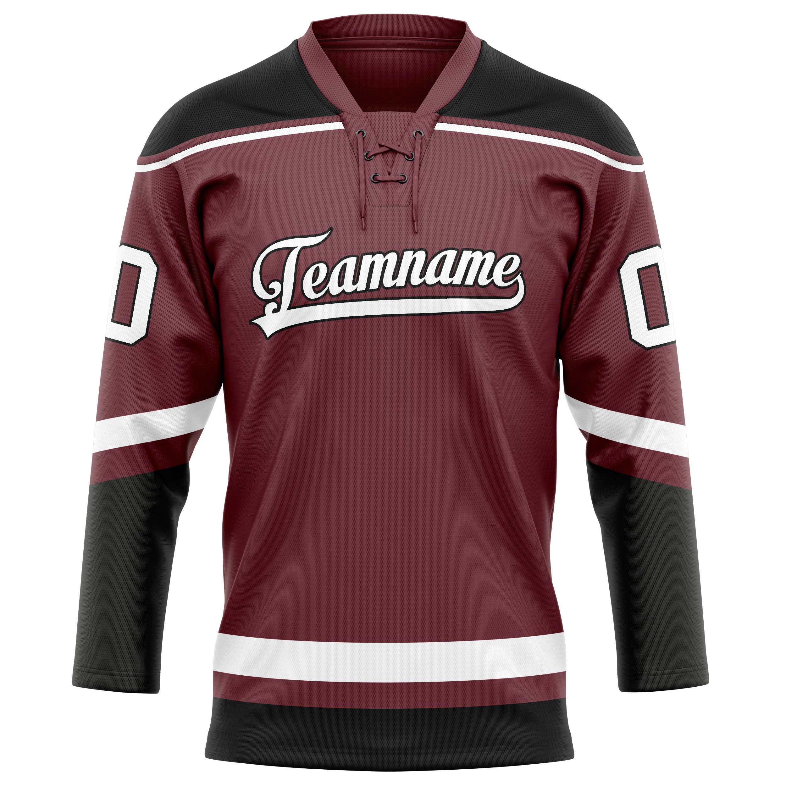 Personalized Brown & White Solid Colour Hockey Jersey