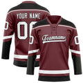 Personalized Brown & White Solid Colour Hockey Jersey
