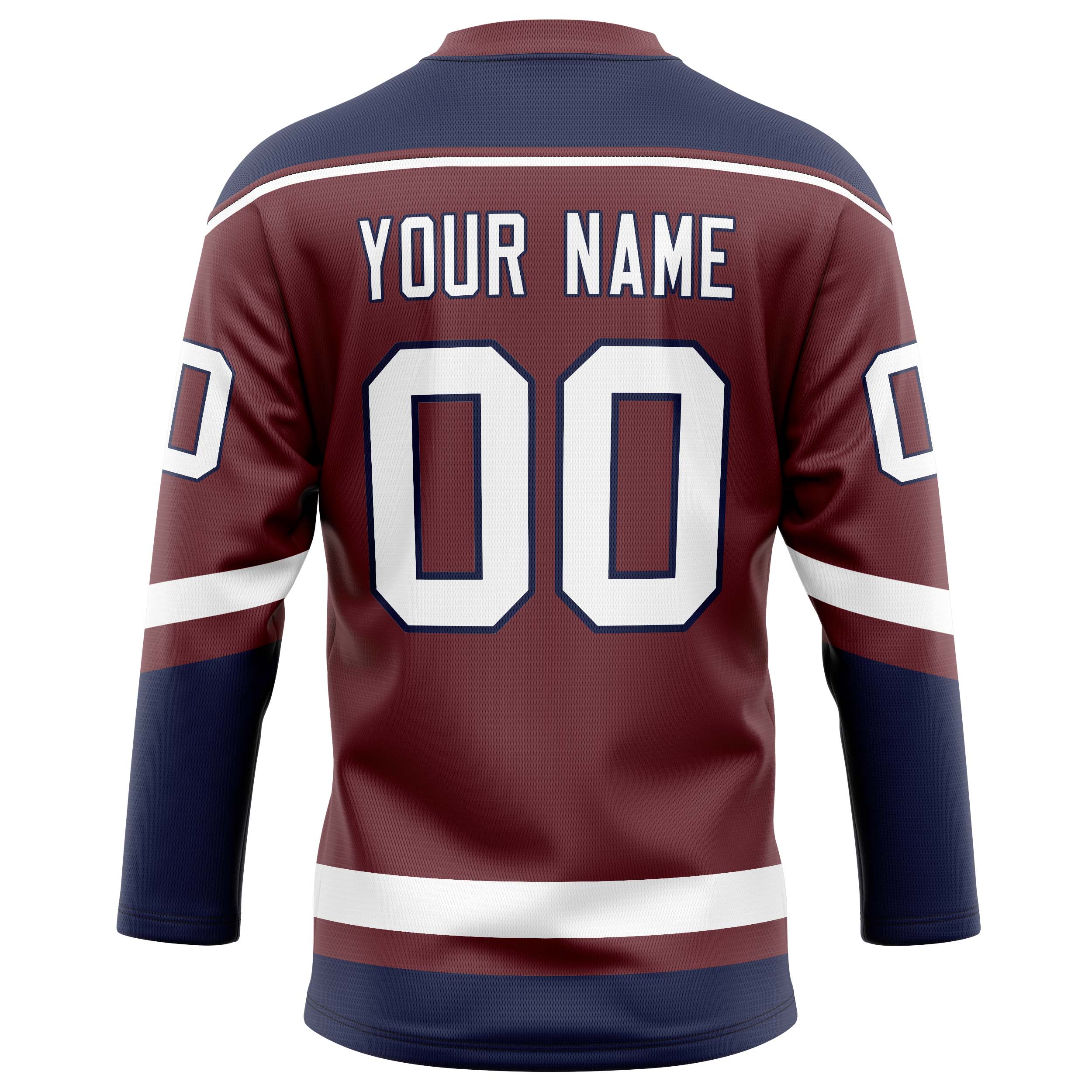 Personalized Brown & Navy Solid Colour Hockey Jersey
