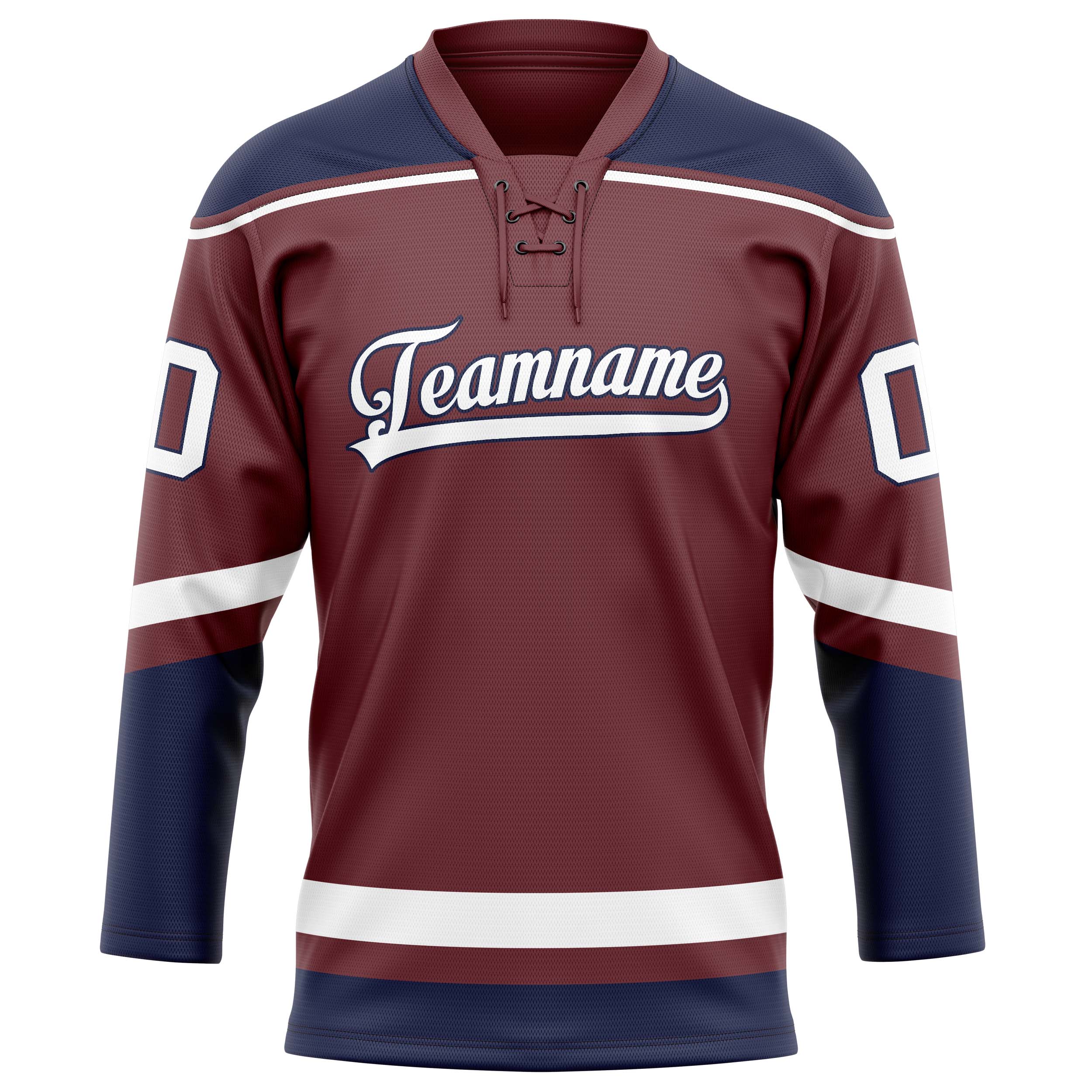 Personalized Brown & Navy Solid Colour Hockey Jersey