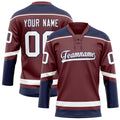 Personalized Brown & Navy Solid Colour Hockey Jersey