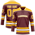 Personalized Brown & Gold Solid Colour Hockey Jersey