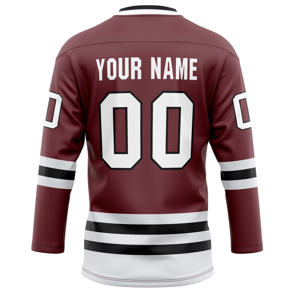 Personalized Brown & Black Solid Colour Hockey Jersey