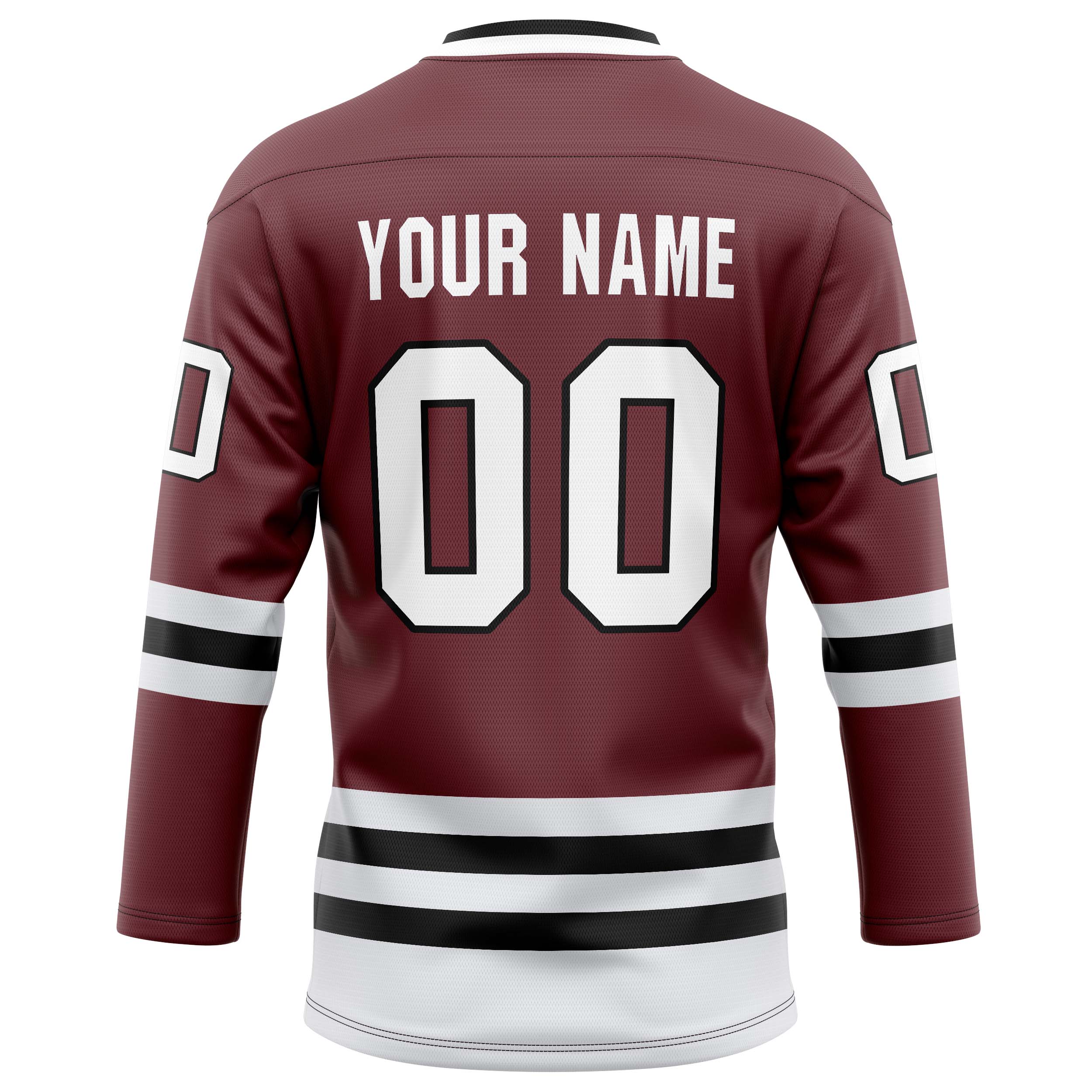 Personalized Brown & Black Solid Colour Hockey Jersey