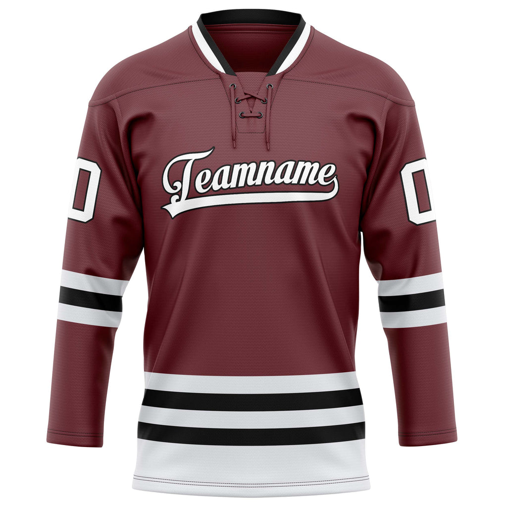 Personalized Brown & Black Solid Colour Hockey Jersey