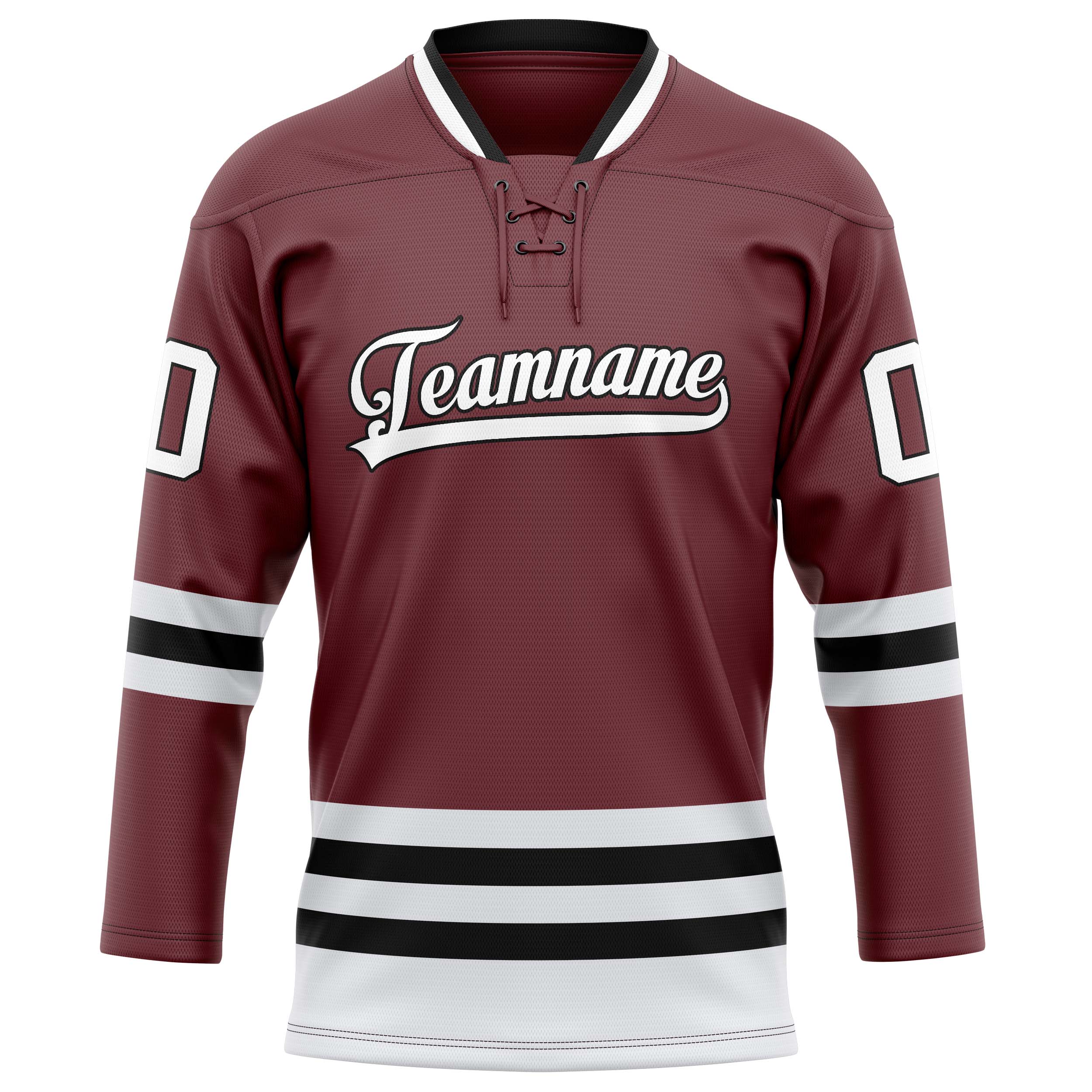 Personalized Brown & Black Solid Colour Hockey Jersey