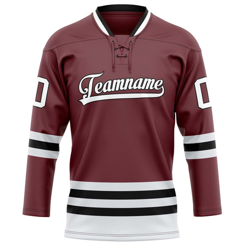 Personalized Brown & Black Solid Colour Hockey Jersey