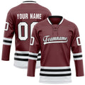 Personalized Brown & Black Solid Colour Hockey Jersey