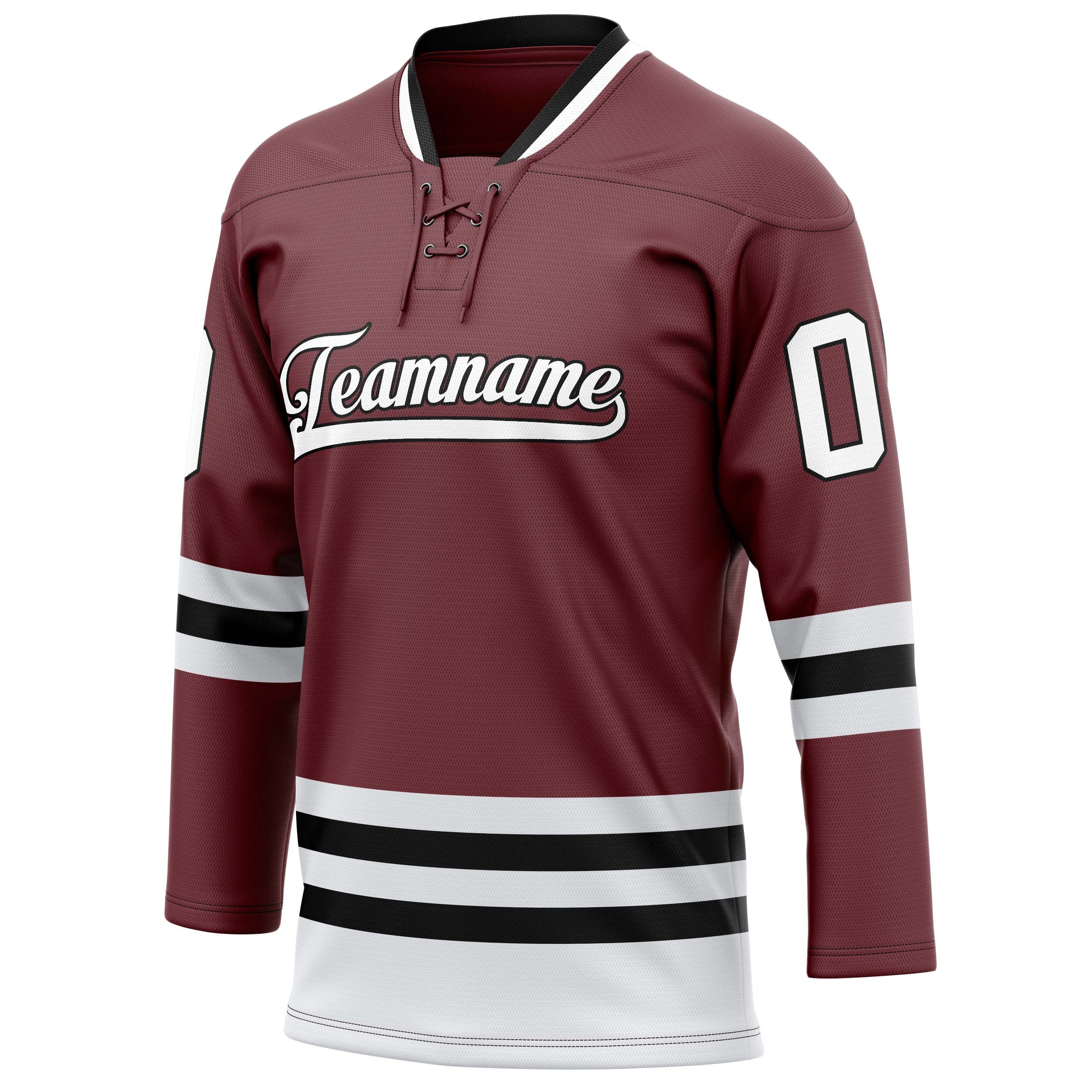 Personalized Brown & Black Solid Colour Hockey Jersey