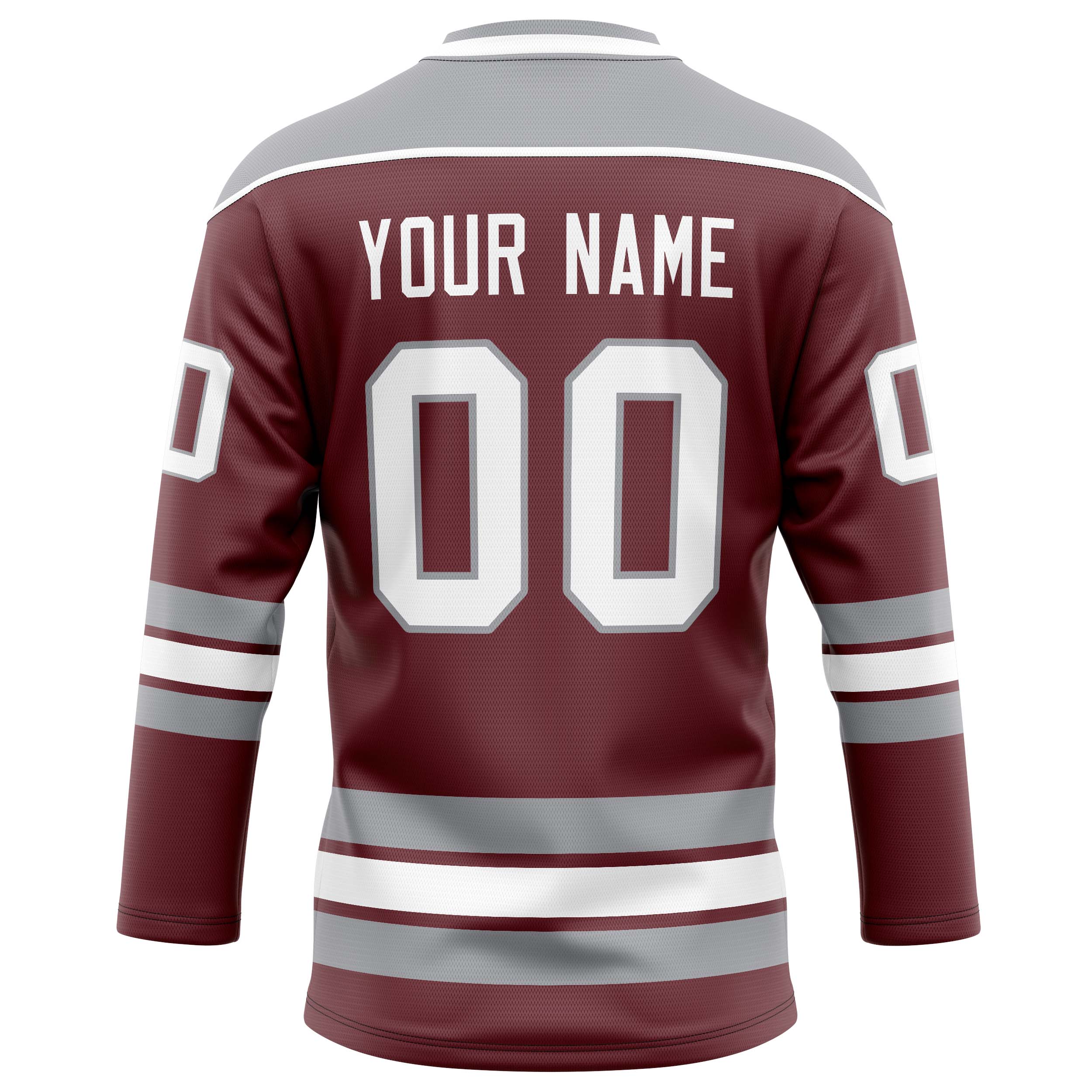 Personalized Brown & Gray Solid Colour Hockey Jersey