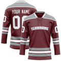 Personalized Brown & Gray Solid Colour Hockey Jersey