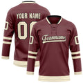 Personalized Brown & Cream Solid Colour Hockey Jersey