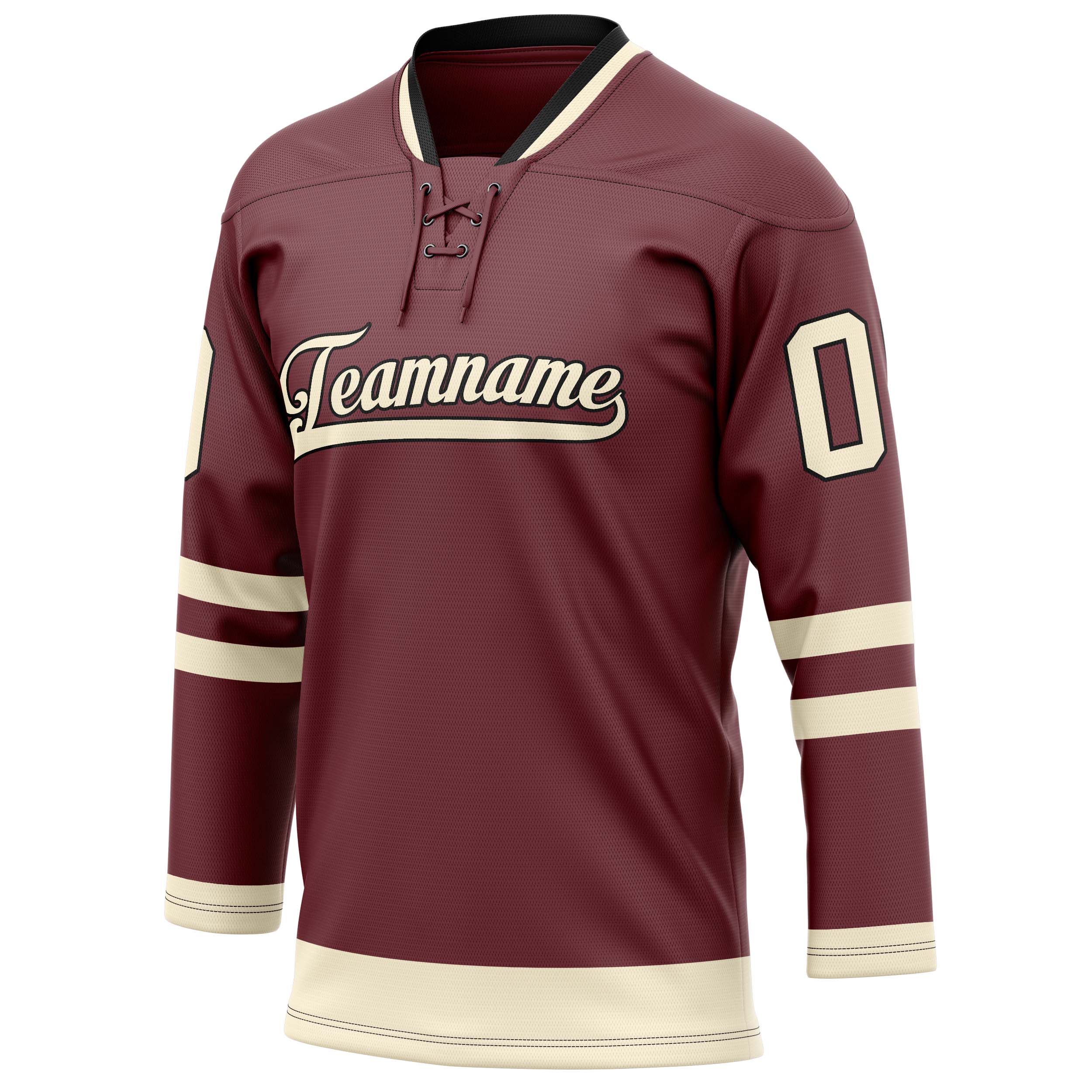 Personalized Brown & Cream Solid Colour Hockey Jersey