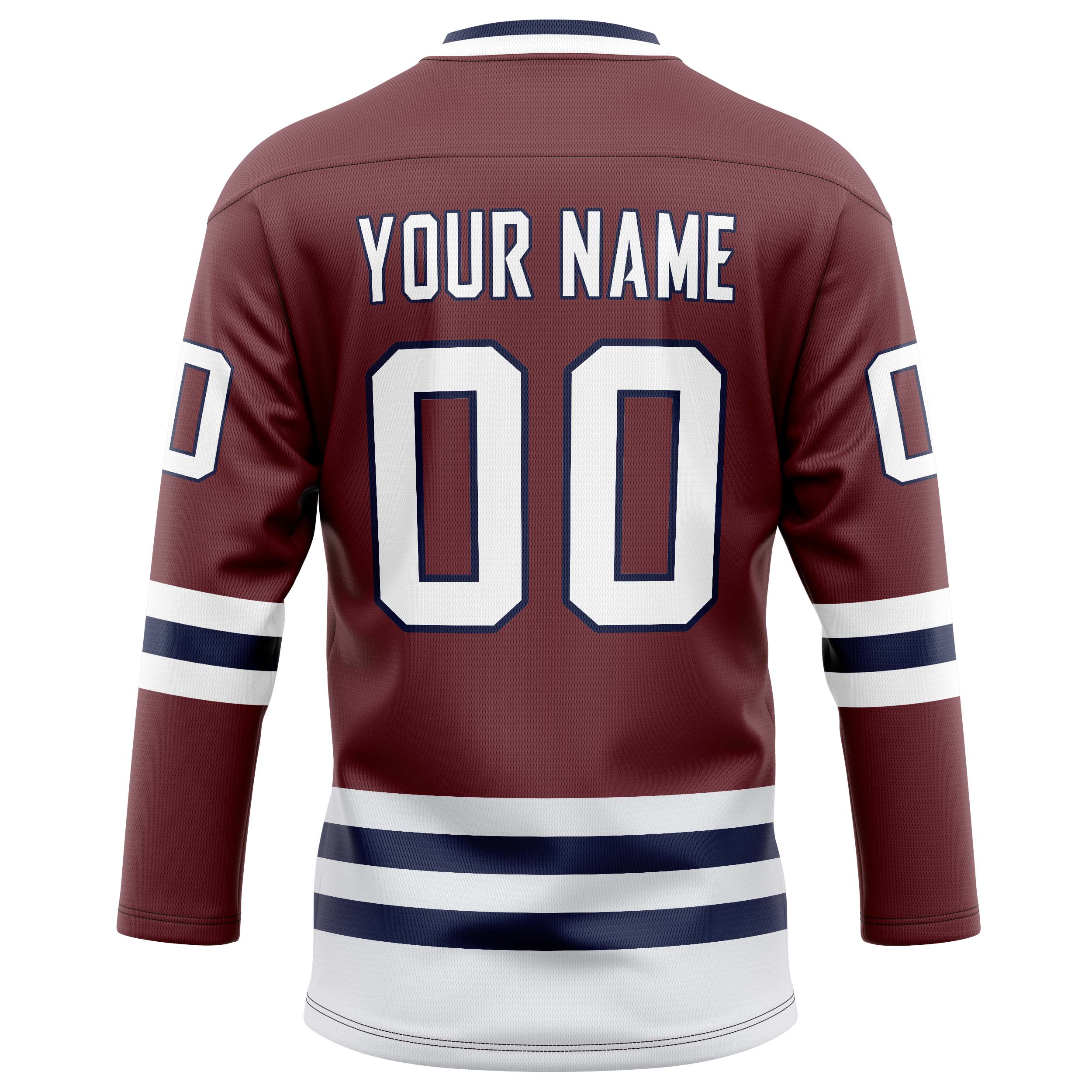 Personalized Brown & White Solid Colour Hockey Jersey