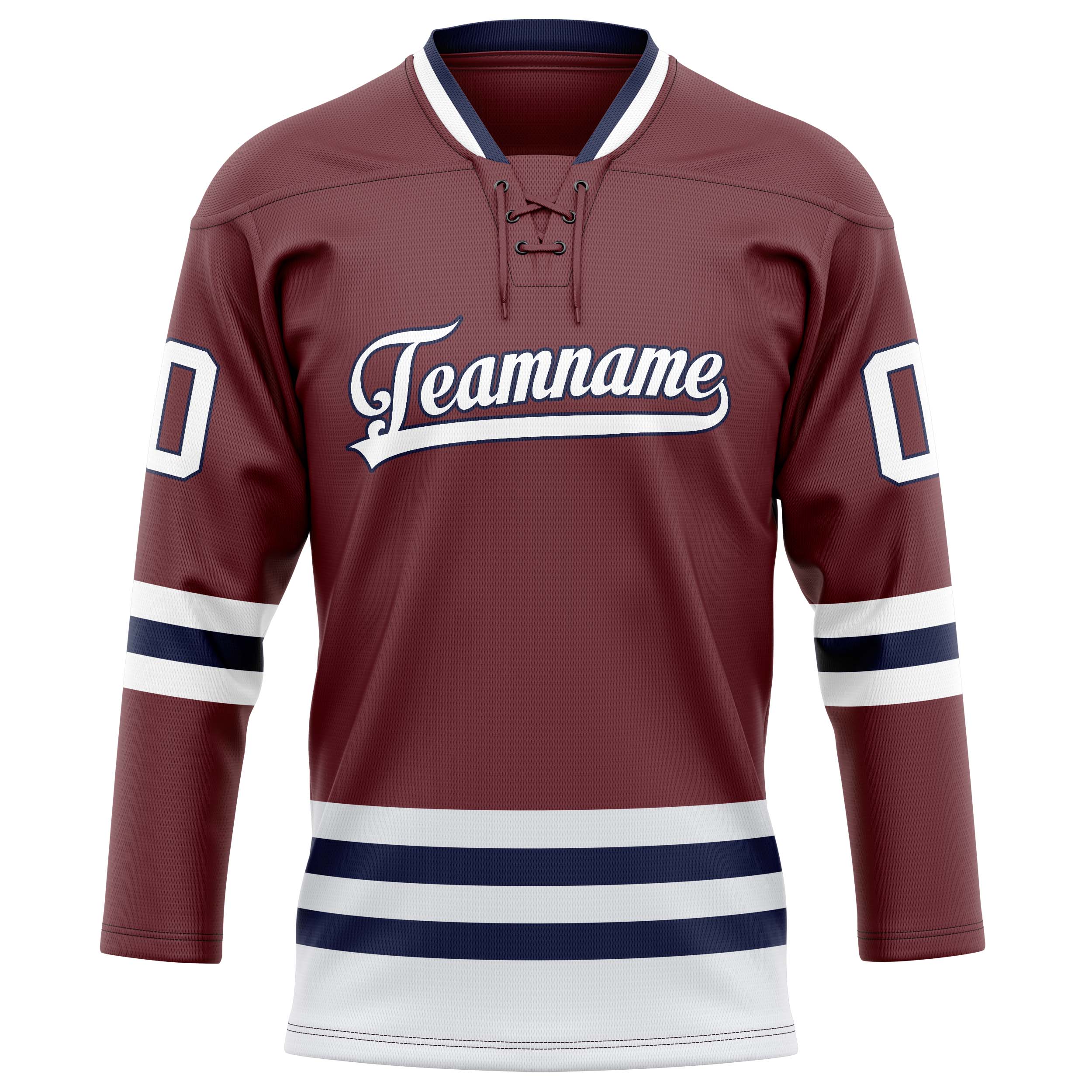 Personalized Brown & White Solid Colour Hockey Jersey