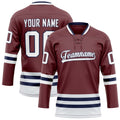 Personalized Brown & White Solid Colour Hockey Jersey