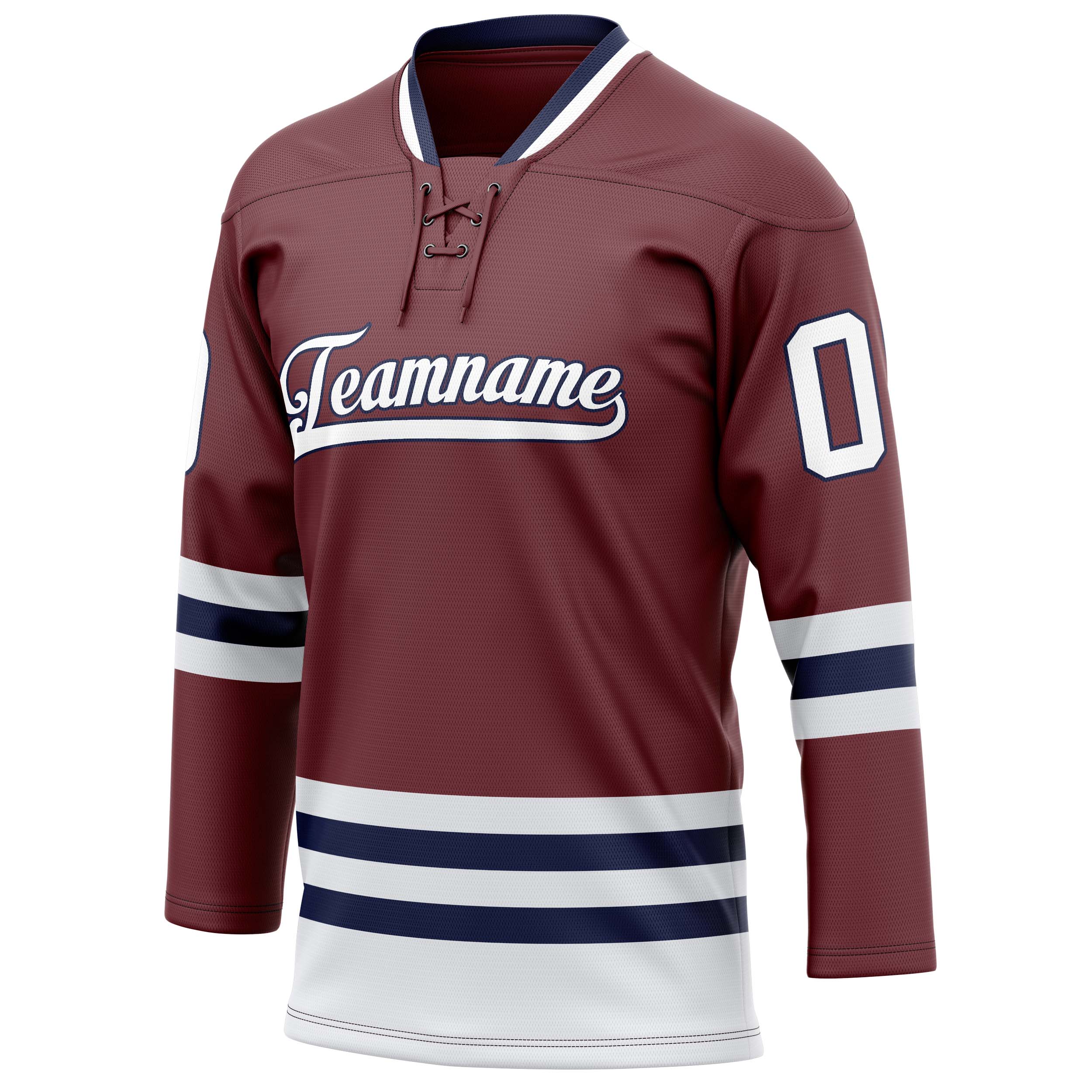 Personalized Brown & White Solid Colour Hockey Jersey