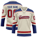 Personalized Cream & Royal Solid Colour Hockey Jersey