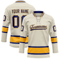 Personalized Cream & Gold Solid Colour Hockey Jersey