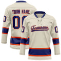 Personalized Cream & Navy Solid Colour Hockey Jersey