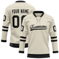 Personalized Cream & Black Solid Colour Hockey Jersey