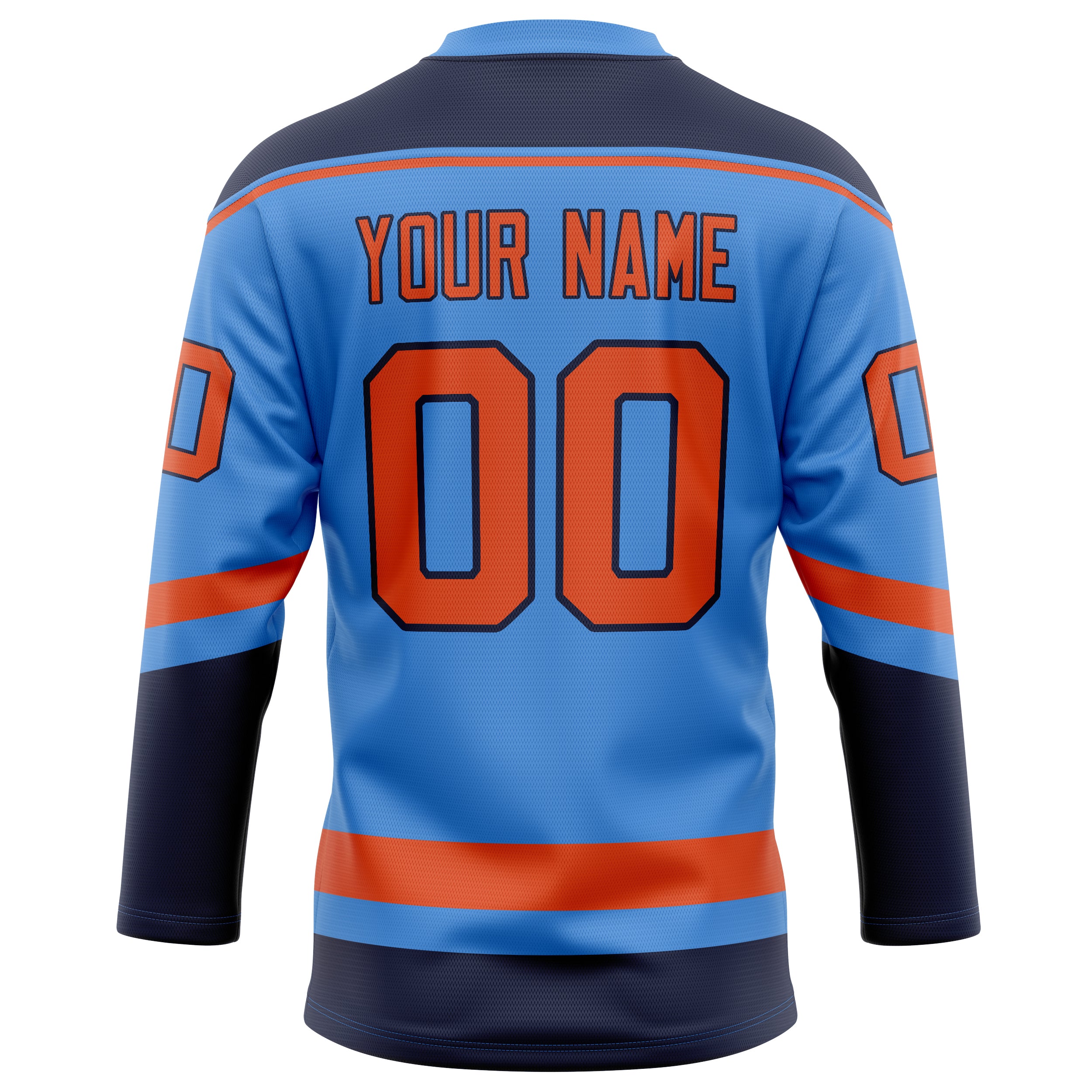 Personalized Electric & Blue Red Solid Colour Hockey Jersey
