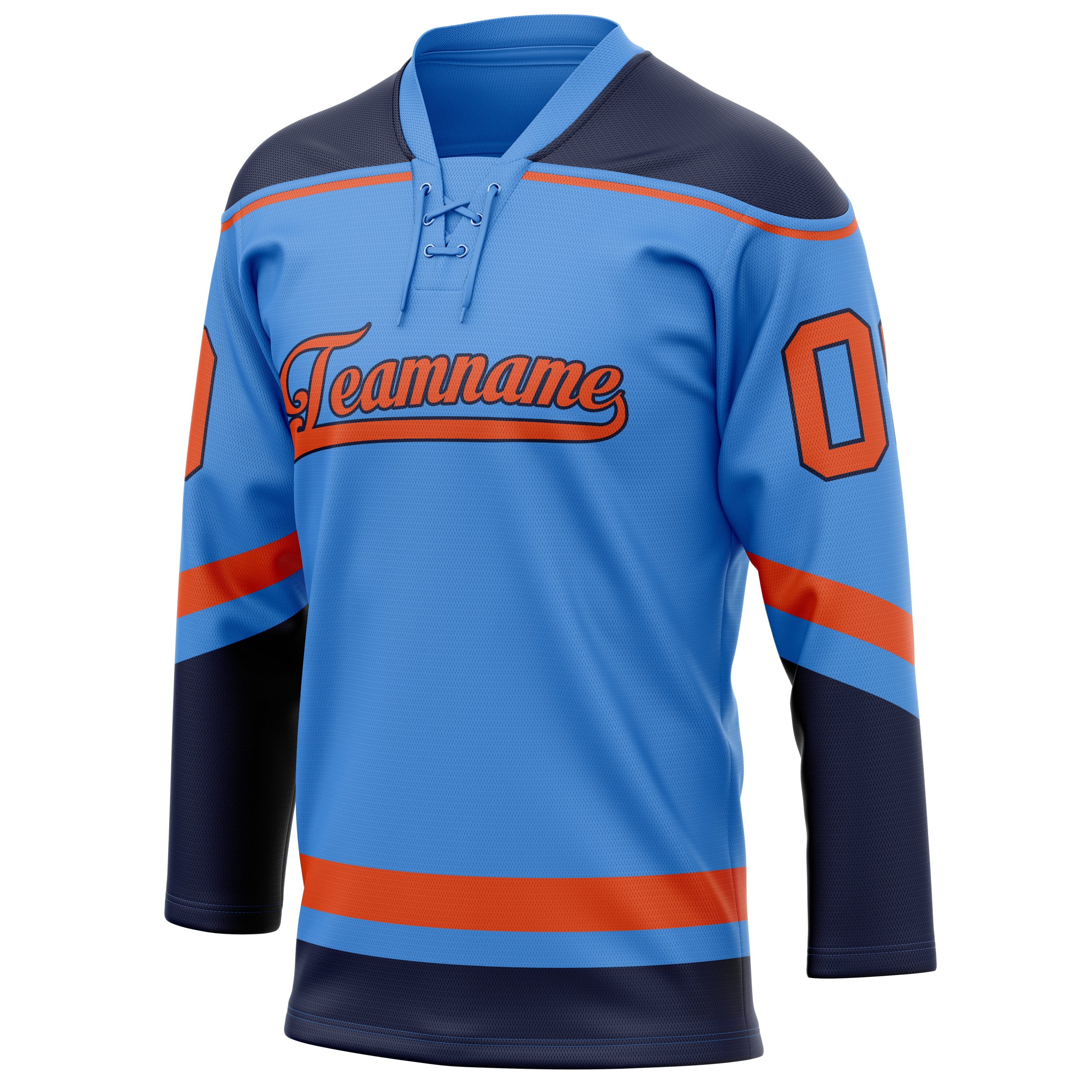 Personalized Electric & Blue Red Solid Colour Hockey Jersey