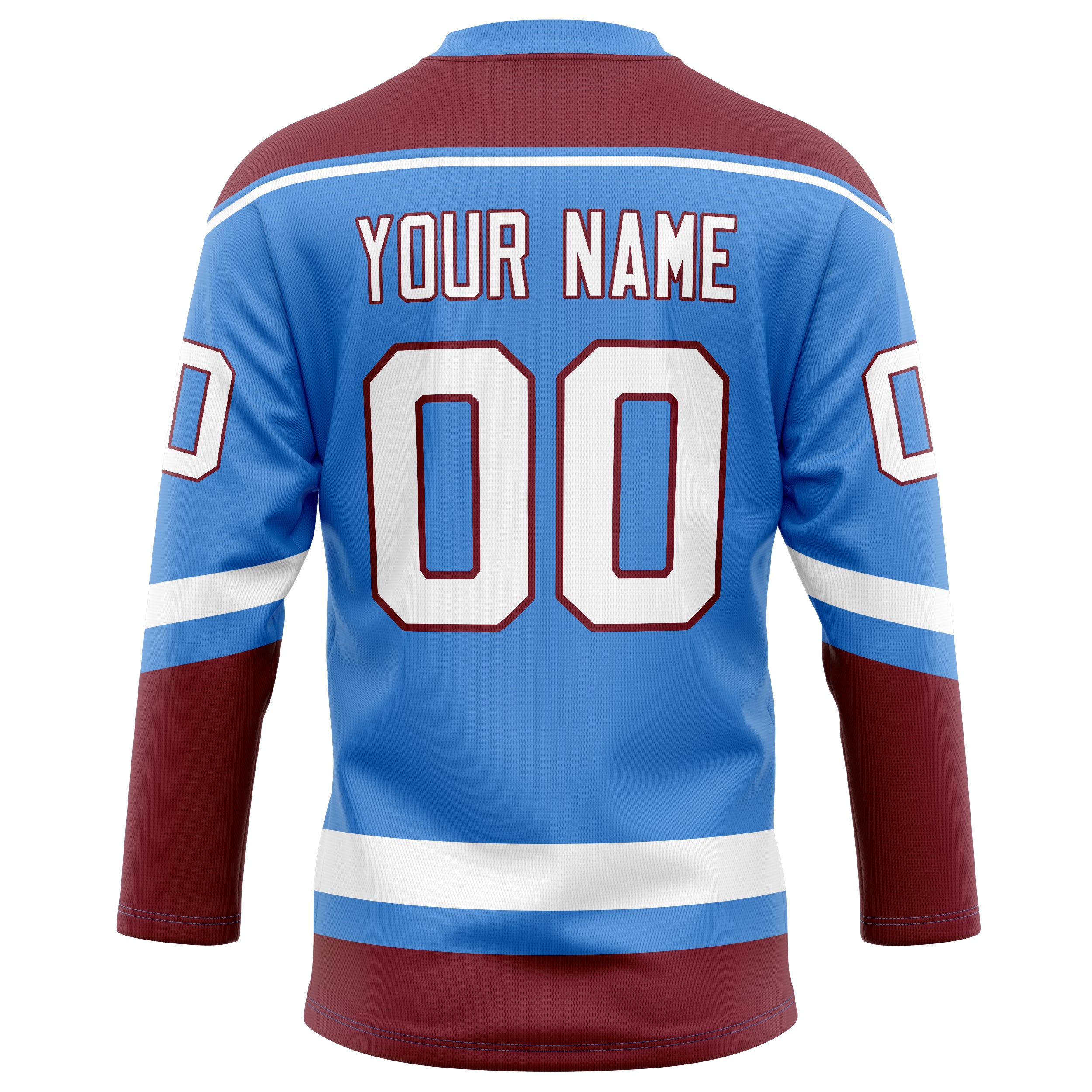 Personalized Electric & Blue Crimson Solid Colour Hockey Jersey