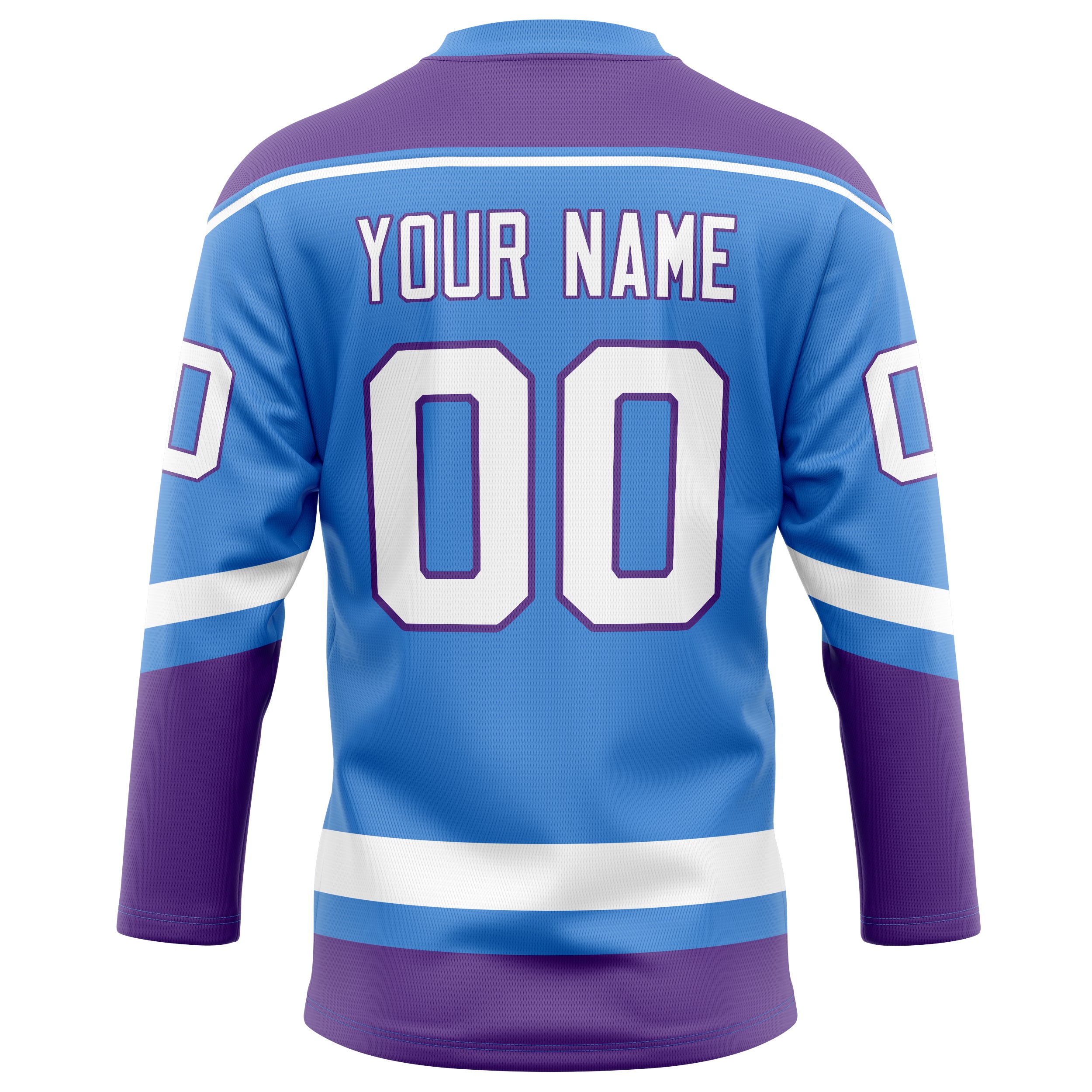 Personalized Electric & Blue Purple Solid Colour Hockey Jersey
