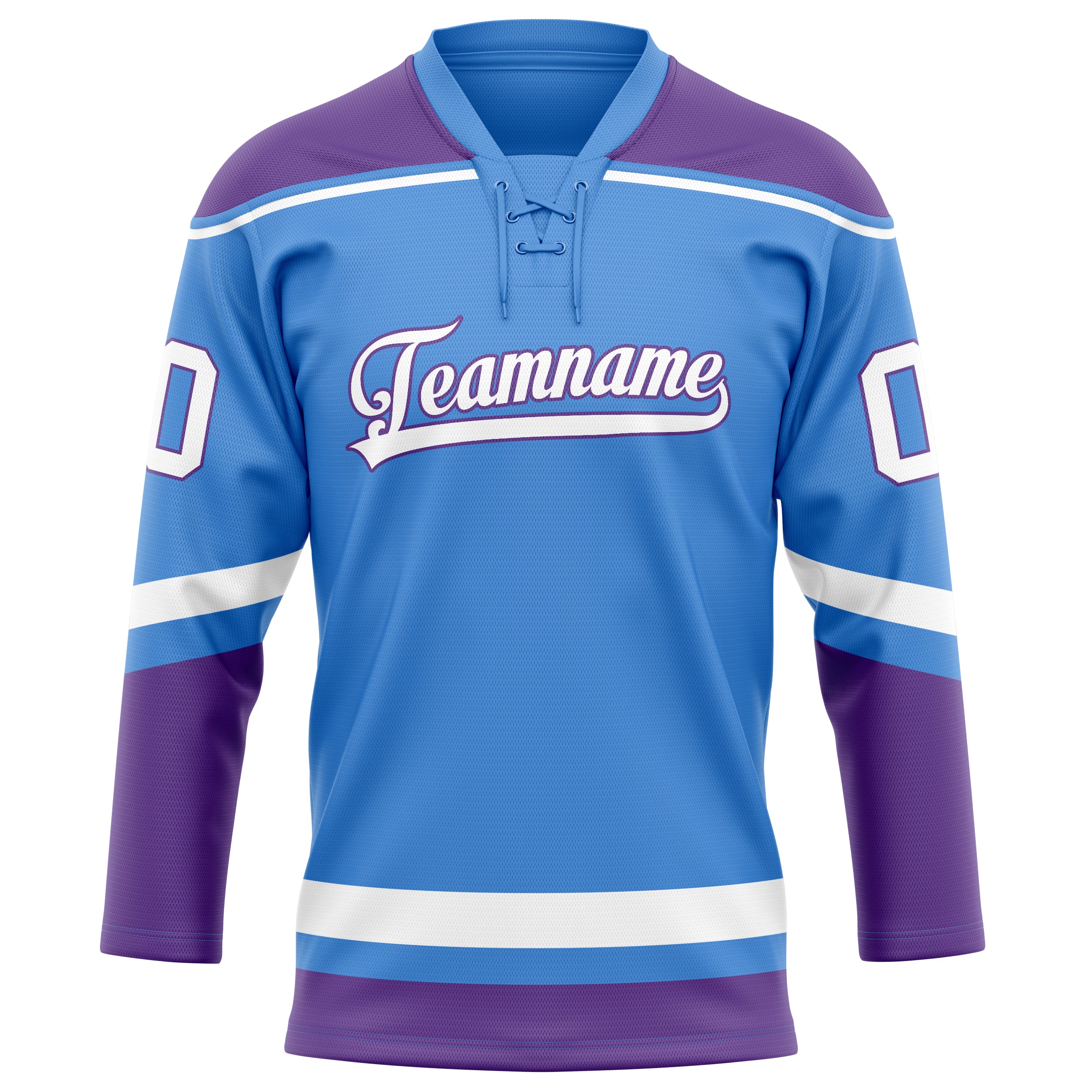Personalized Electric & Blue Purple Solid Colour Hockey Jersey
