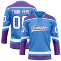 Personalized Electric & Blue Purple Solid Colour Hockey Jersey